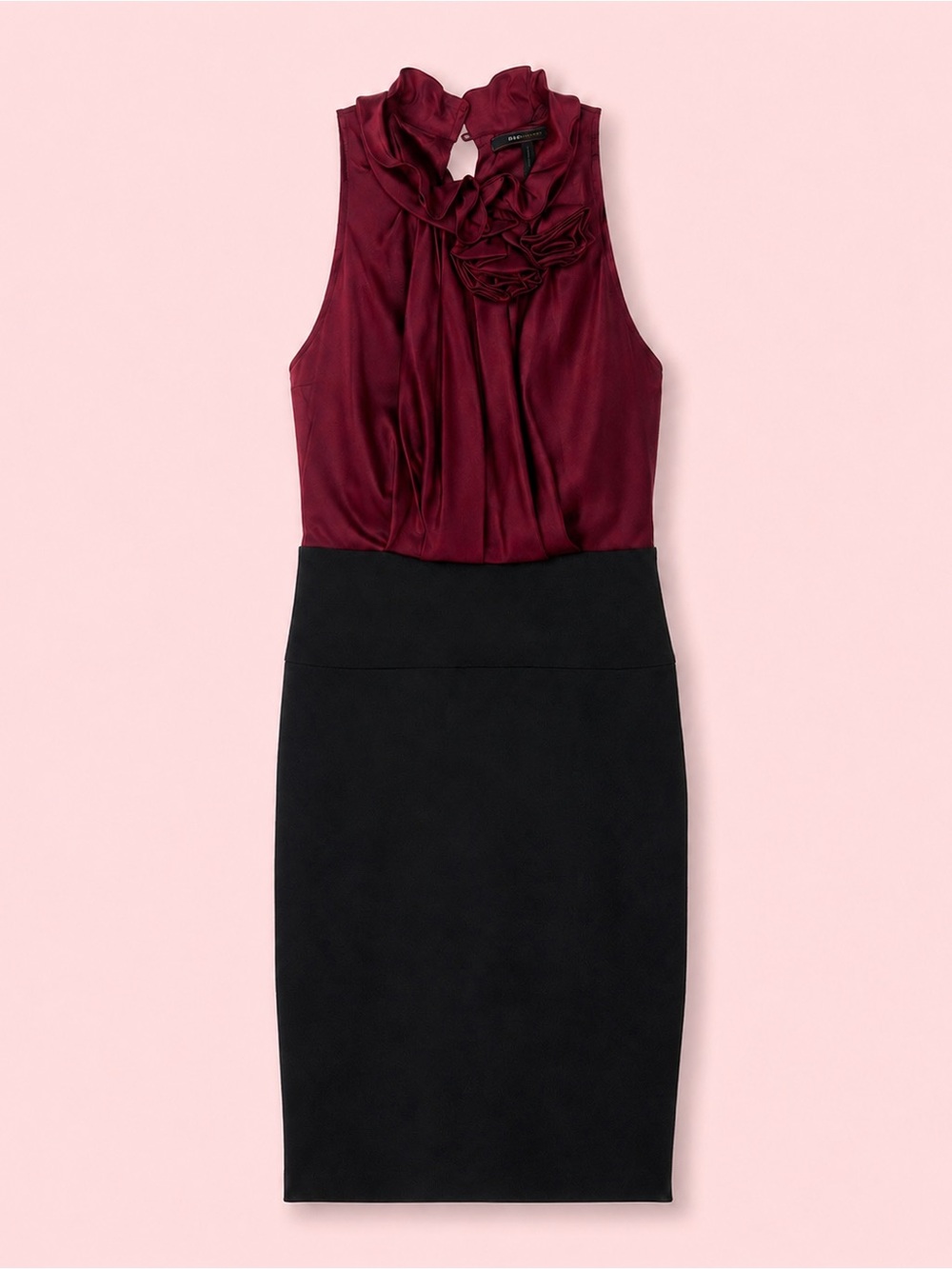 BCBG Sleeveless Burgundy and Black Sheath Dress. Excellent condition! Worn once.